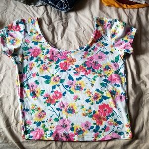 Floral fitted crop top